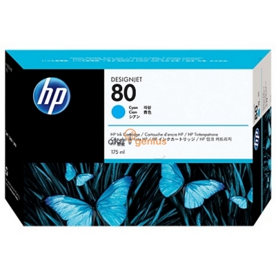 HP 80 CYAN INK CARTRIDGE, 175ML [C4872A]