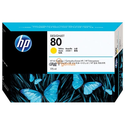 HP 80 yellow  INK CARTRIDGE, 175ML [C4873A]
