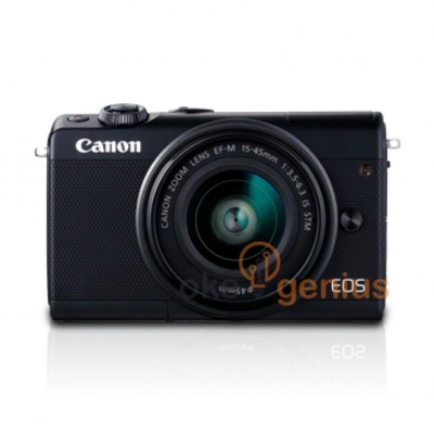 EOS M100 Mirrorless Digital with 15-45mm Lens (Black) [EOSM100-B1]