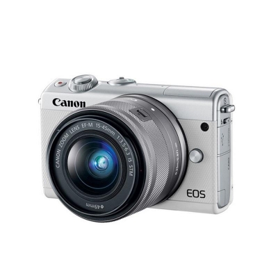 EOS M100 Mirrorless Digital with 15-45mm Lens (White) [EOSM100-W1]