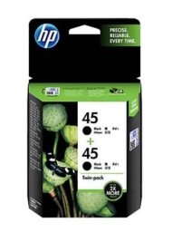 45 Black Inkjet Crtg Twin Pack - CC625AA
