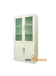 File Cabinet 4 Doors Swing Beige
