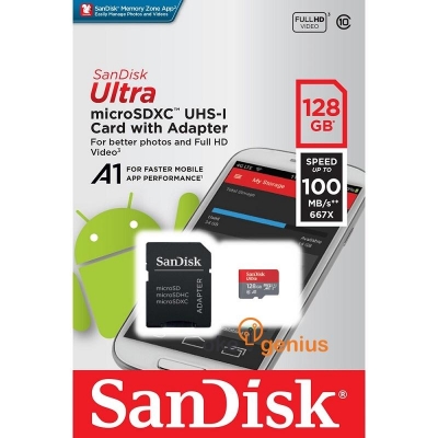 Micro SDHC 128GB Class 10 UHS-I (adapter)